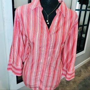 Great striped button down with gold detail